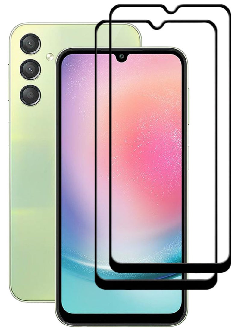 ACLIX 2 Pieces Antistatic ESD Dustproof Premium Quality High Definition Tempered Glass Screen Protector Designed For Samsung Galaxy A24 4G - Image 1