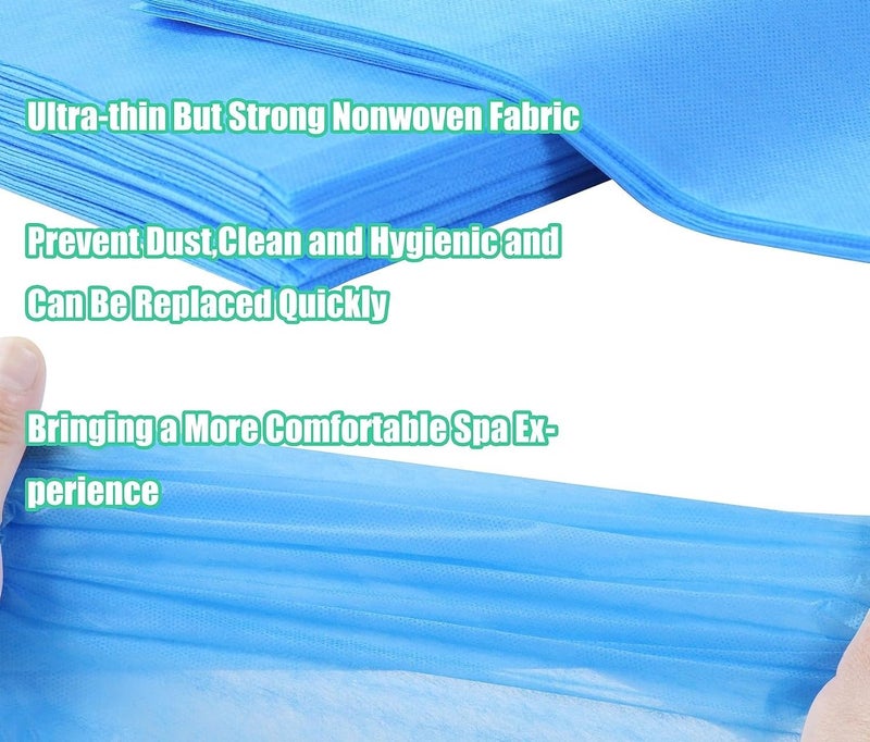 KUDIZE Combo of Disposable Bed Sheet (63 x 84 Inch) (160.02 x 213.36 CM) with Pillow Cover (21 x 26 Inch) (53.34 x 66.04 CM) for Hospital, Hotel, Spa and Beauty Parlor Travelling (Pack of 20, Blue) - Image 4