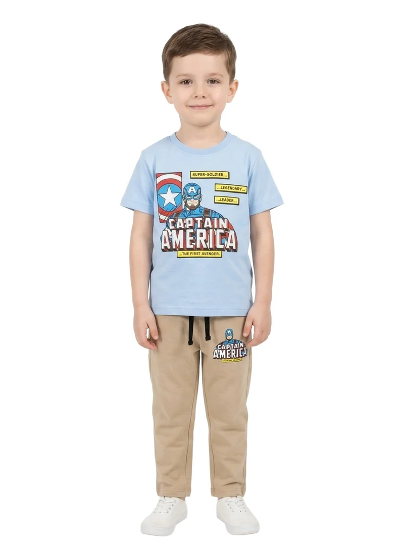 MARVEL Toddler Boys Marvel Captain America Graphic T-Shirt & Jogger PJ Set