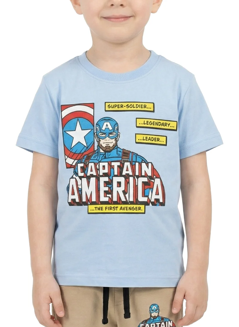 MARVEL  Toddler Boys Marvel Captain America Graphic T-Shirt & Jogger PJ Set for Kids | Best Price UAE