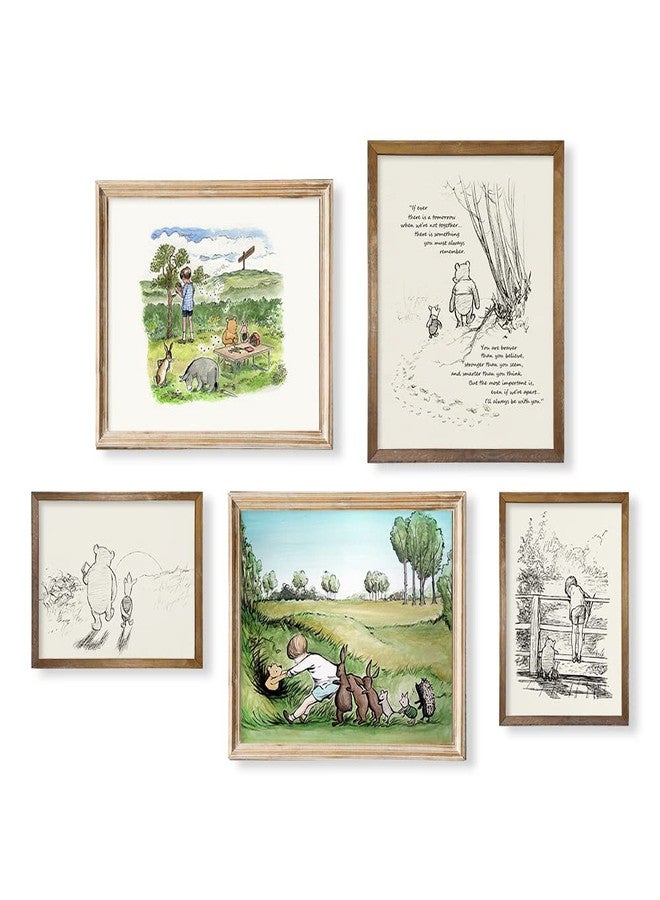 YUMKNOW Winnie The Pooh Nursery Decor - Toddler Room Decor - You Are Braver Than You Think - Motivational Quotes for Kids - Vintage Hundred Acre Wood Poster - Gifts for Winnie Fans Lover - Little Boys Décor - Image 1