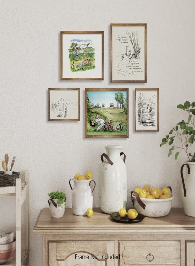 YUMKNOW Winnie The Pooh Nursery Decor - Toddler Room Decor - You Are Braver Than You Think - Motivational Quotes for Kids - Vintage Hundred Acre Wood Poster - Gifts for Winnie Fans Lover - Little Boys Décor - Image 3