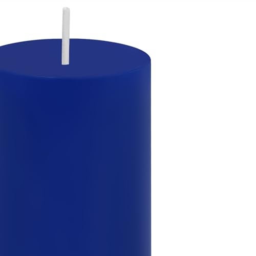PROSPERRO LUMO by Parkash Candles Unscented Pillar Candles Set of 3 || 2x2, 2x4, 2x6 Inches || Paraffin Wax Candles || Home Decor (Dark Blue) - Image 4