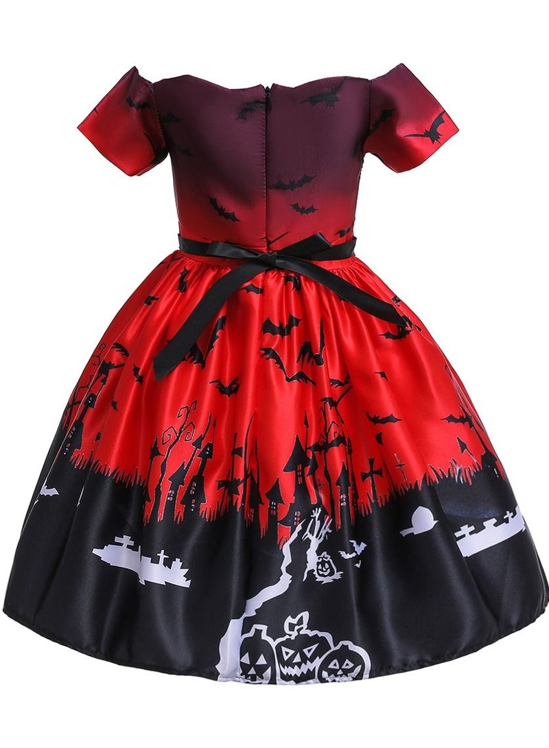 Loquat Halloween Stylish Maxi Dress Red - Image 2