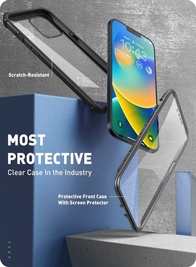 آي-بلاسون جراب i-Blason الشفاف لهاتف iPhone 14 / iPhone 13 (6.1 بوصة) جراب حماية 360 درجة، غطاء حماية قوي للهاتف المحمول [Ares] مع واقي شاشة 2022 (أسود) - Image 3