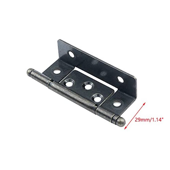 Antrader 6 Pcs Bronze Full Inset Partial Wrap Cabinet Hinges 3.5-inch Semi-Wraparound Cover Hinges Long Axis Tip Hinge - Image 3