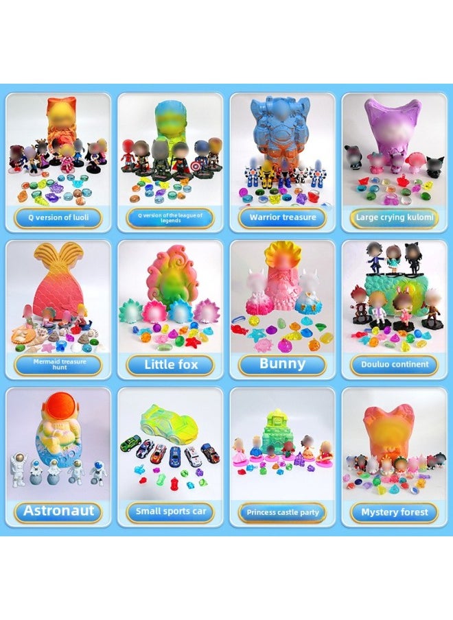 Children's Archaeological Excavation Toys Boys And Girls Explore Ore Gem Treasure Hunting Blind Box Handmade Diy Beating Blind Stone-Color:Large-tank Version Of The Variant Gold Steel (1 Random Doll 1 Motorcycle Racing 2 Special-shaped Gems 8-10 Broken Gems)  - Image 3