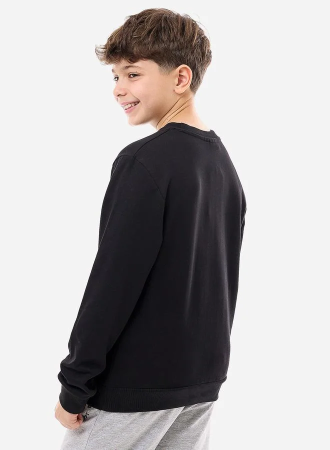 victor and jane Front Graphic Print Round Neck Sweatshirt by Styli