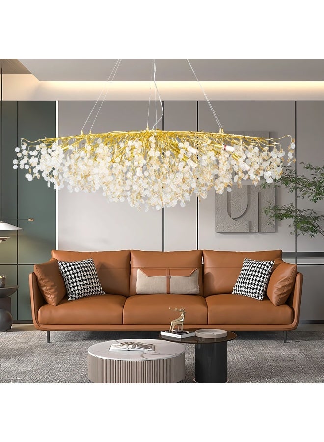 Hummer Modern golden and honey chandelier with transparent E14*16 bulb  - Image 2