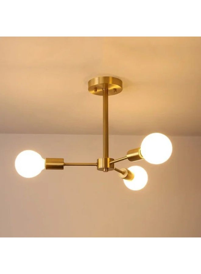 Cluc Steco chandelier - 3 branches - Gold - Image 1