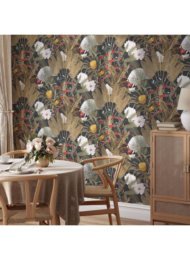 Bluejw Wallpaper Flowers And Plants And Snakes Background Self-adhesive Touch Wallpaper Living Room Bedroom Wall Stickers Furniture Transformation Stickers - Image 5