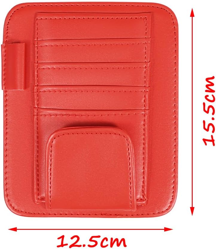 Red Sun Visor Organizer Storage Pouch For Infiniti Q30 2016 2020 - Image 3