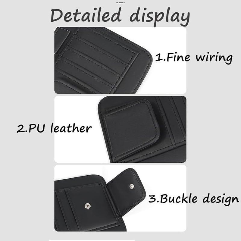 Red Sun Visor Organizer Storage Pouch For Infiniti Q30 2016 2020 - Image 5