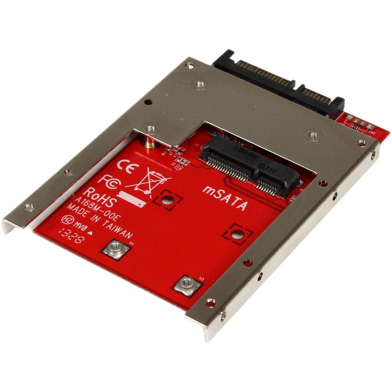 StarTech.com mSATA SSD to 2.5in SATA Adapter Converter - mSATA to SATA Adapter for 2.5in bay with Open Frame Bracket and 7mm Drive Height , TAA (SAT32MSAT257) - Image 4