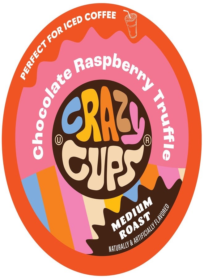 Crazy Cups Flavored Coffee for Keurig K-Cup Machines, Chocolate Raspberry Truffle, Hot or Iced Drinks, 22 count Single Serve, Recyclable Pods(Pack of 1) - Image 1