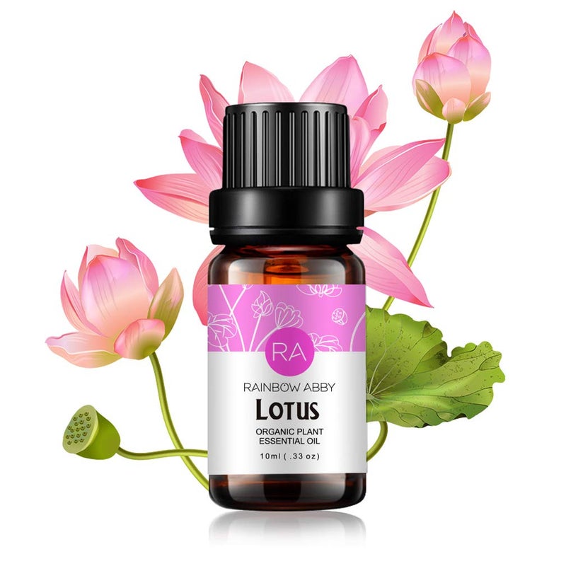 Rainbow Abby Lotus Essential Oil 100% Pure Oganic Plant Natrual Flower Essential Oil for Diffuser Message Skin Care - 10ML - Image 1