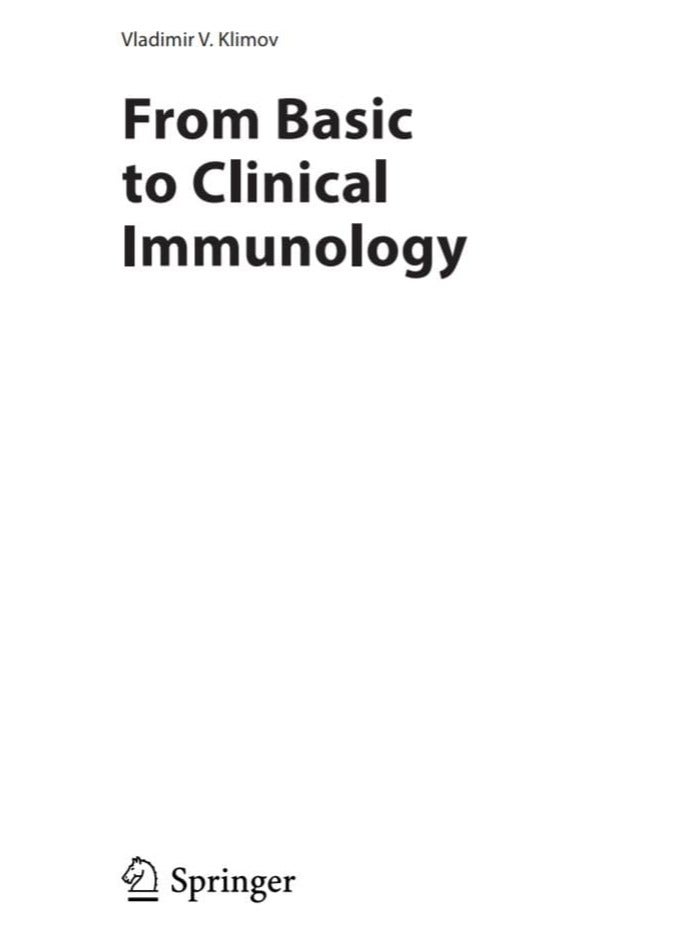 من الأساسيات إلى علم المناعة السريري تأليف فلاديمير في. كليموف – Springer - Image 2