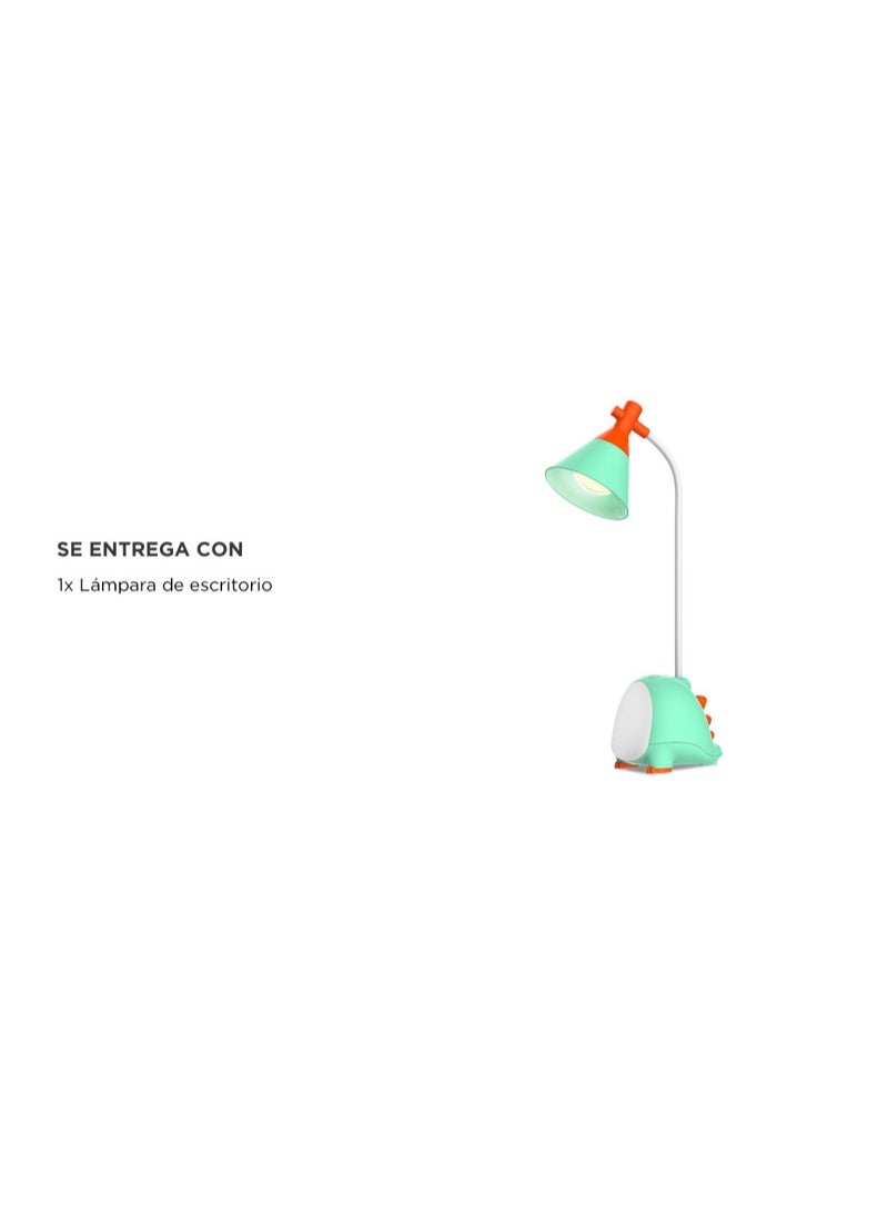 مصباح مكتب ديناصور LED قابل للشحن – إضاءة للمذاكرة وناموسية الأطفال بثلاث درجات سطوع - Image 5