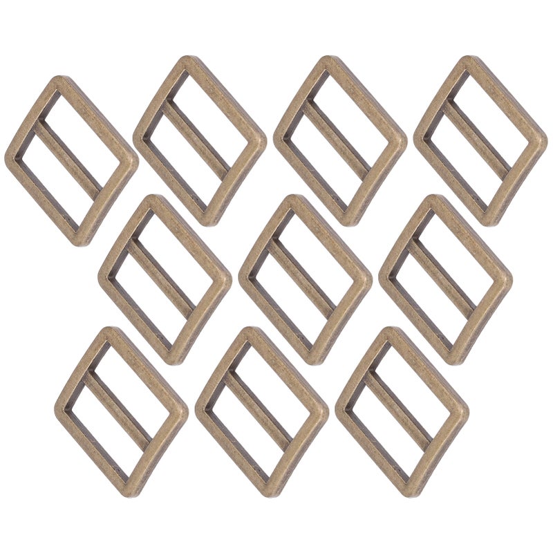 10Pcs Metal Slide Buckle Zinc Alloy Glossy Durable Wear Resistant Widely Used Belt Buckle for Suitcase Backpack DIYBronze - Image 2