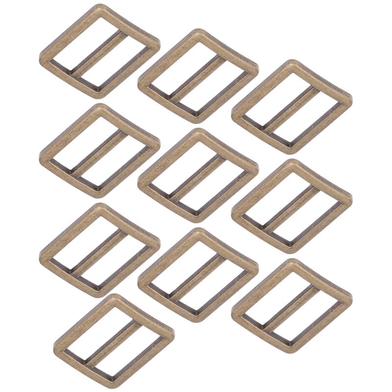 10Pcs Metal Slide Buckle Zinc Alloy Glossy Durable Wear Resistant Widely Used Belt Buckle for Suitcase Backpack DIYBronze - Image 4