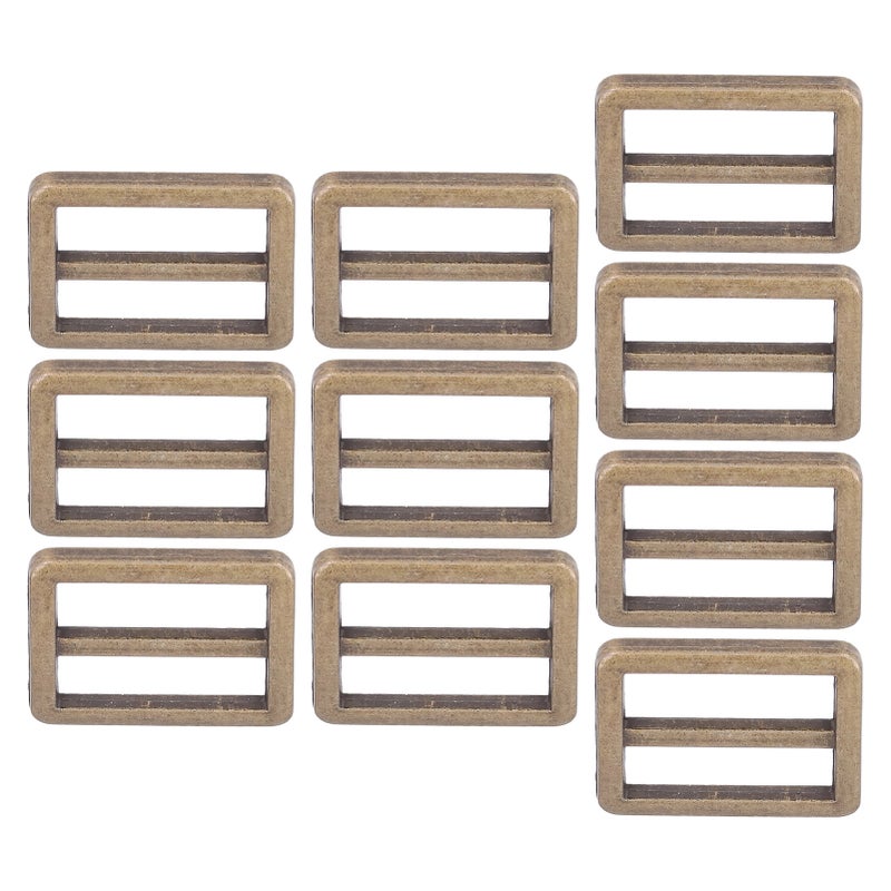 10Pcs Metal Slide Buckle Zinc Alloy Glossy Durable Wear Resistant Widely Used Belt Buckle for Suitcase Backpack DIYBronze - Image 5
