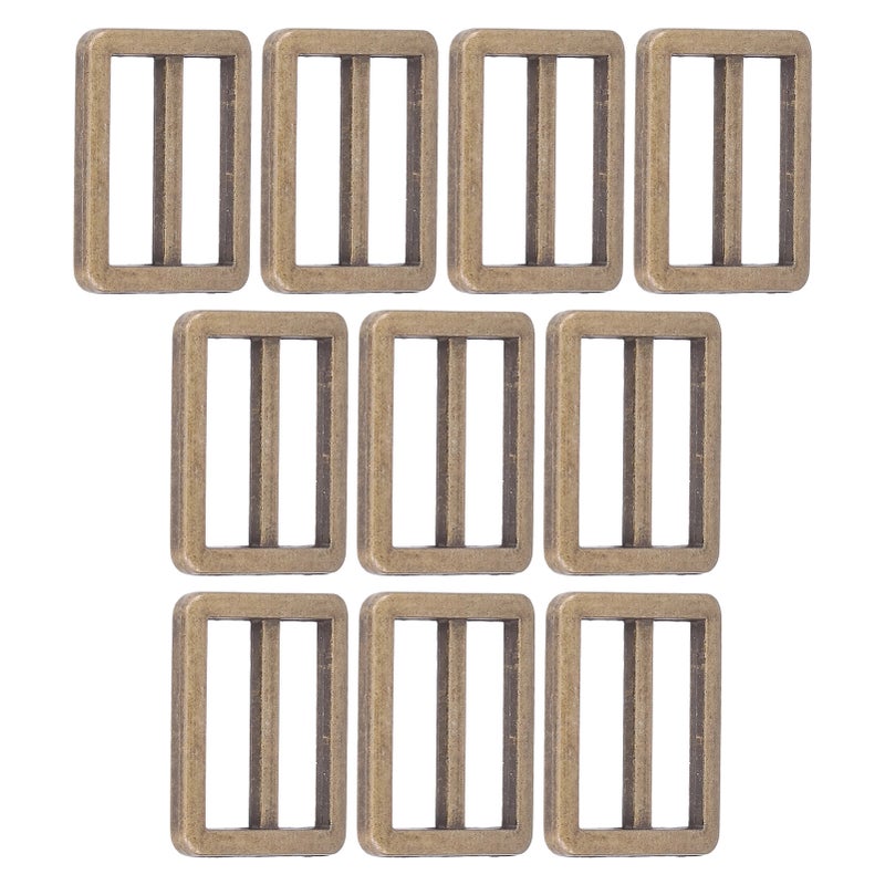 10Pcs Metal Slide Buckle Zinc Alloy Glossy Durable Wear Resistant Widely Used Belt Buckle for Suitcase Backpack DIYBronze - Image 3