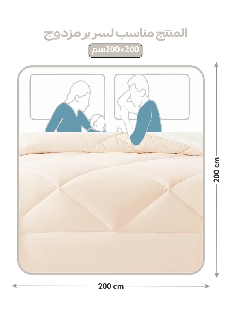 Donetella Bedding Comforter Set, King Size Fits 200x200 cm - 6-Pcs Solid Quilted Bed Set, Microfiber Fabric - 1 Comforter, 1 Fitted Sheet, 2 Pillow Shams, 2 Pillowcases