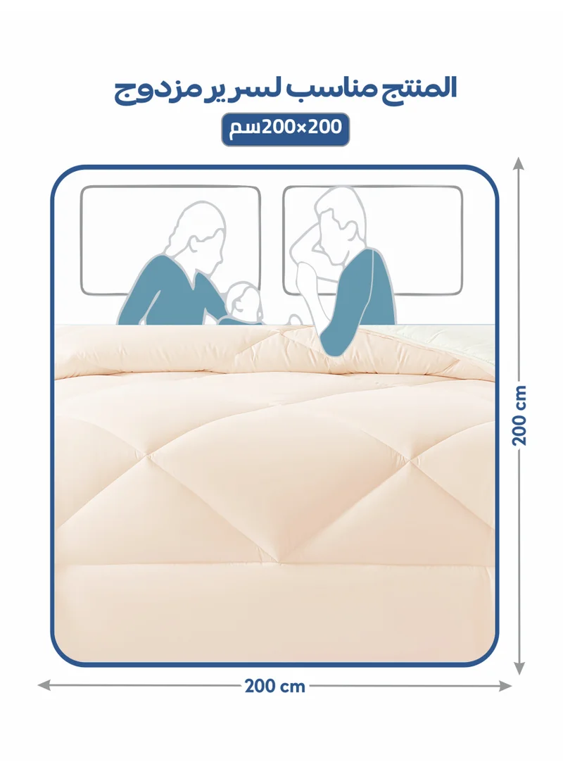 Donetella Bedding Comforter Set, King Size Fits 200x200 cm - 6-Pcs Solid Quilted Bed Set, Microfiber Fabric - 1 Comforter, 1 Fitted Sheet, 2 Pillow Shams, 2 Pillowcases