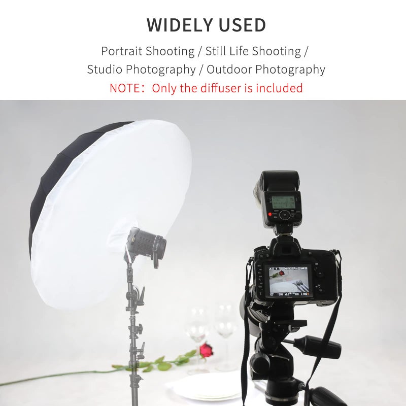 Selens Selens 65 Inch Photography Umbrella Diffuser Soft Cloth for Compatible with 65" Silver Photo Umbrella for Photo Studio Flash Speed Light (Umbrella not Included) - Image 3