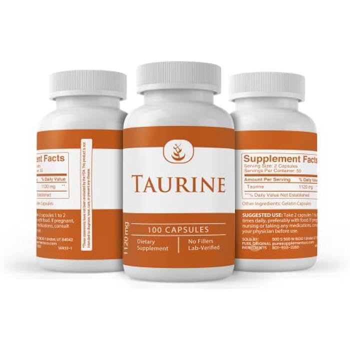 Pure Original Ingredients Taurine, (100 Capsules) 100% Pure, No Additives Or Fillers, Lab Verified - Image 4