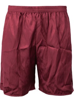 Oppland Men's Satin Fabric Shorts Solid Color Elastic Waist No Pocket Lightweight Fabric  - Image 1