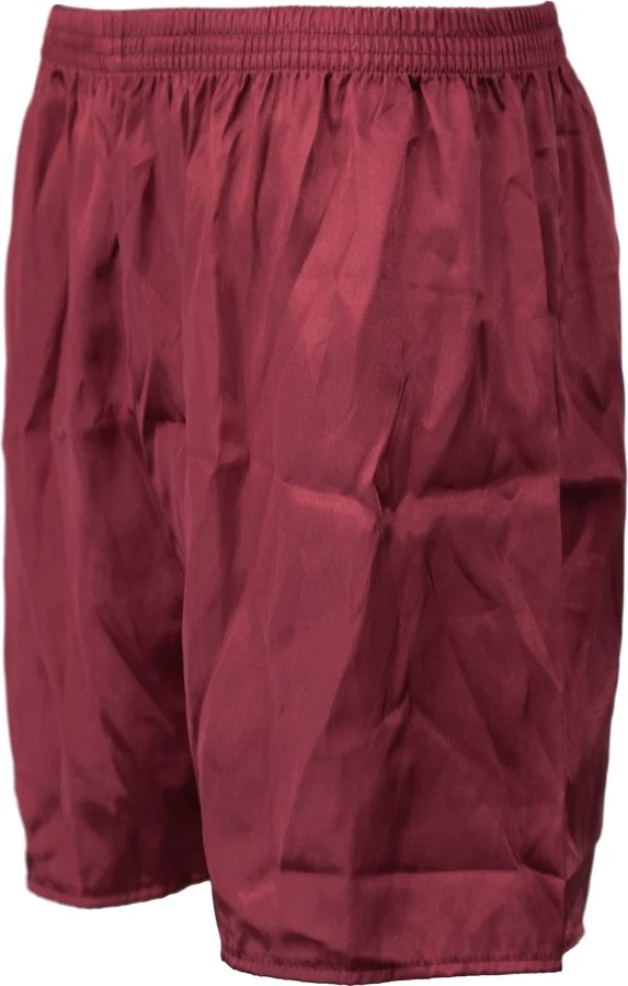 اوبلاند Men's Satin Fabric Shorts Solid Color Elastic Waist No Pocket Lightweight Fabric