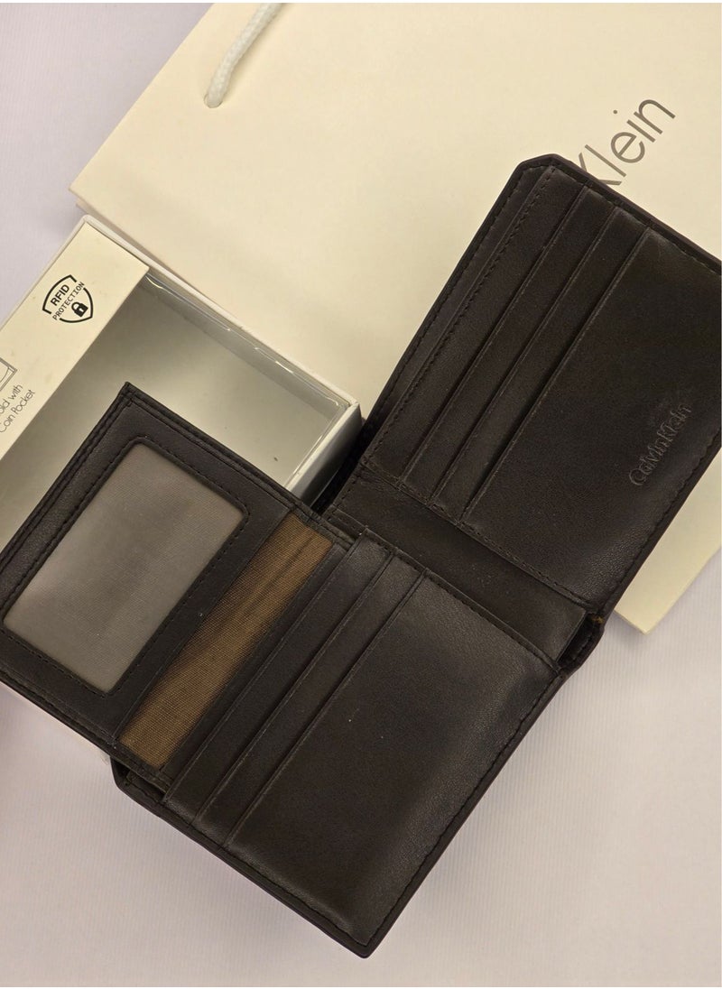 CALVIN KLEIN JEANS PLUS - Calvin Klein Leather Brown Wallet For Men - Image 1