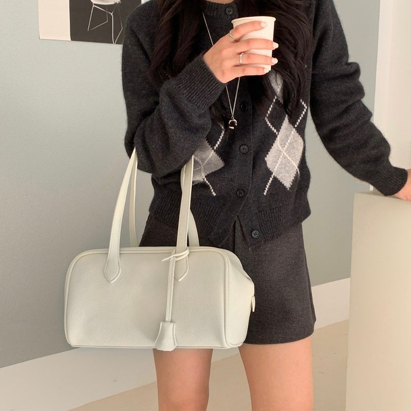 2025 Korean Style Large Capacity PU Leather Tote Bag - Image 1