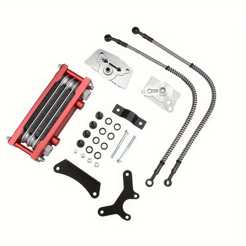 Red Oil Cooler Kit For 50 140Cc Motorcycle ATV Engine Cooling Universal Dirtbike - Image 5