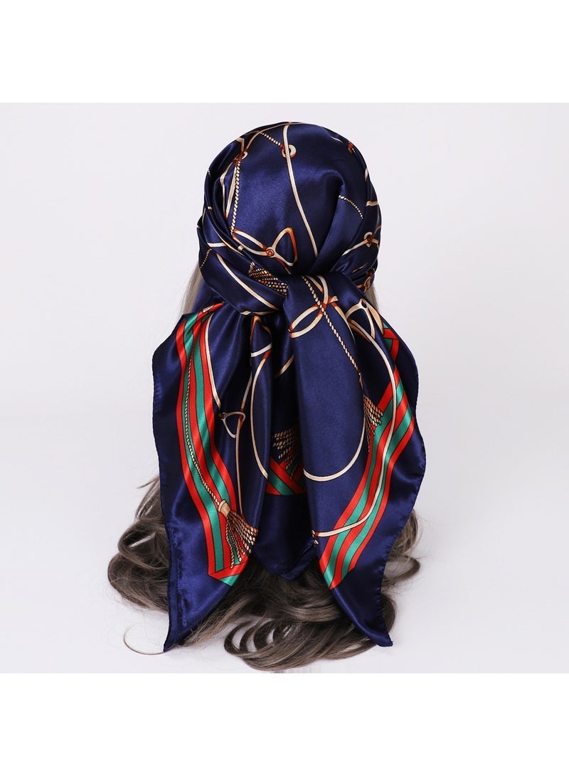 WAOKN Satin Large Square Head Scarf for Women, 2 Packs Silk Like Scarf Lightweight Satin Head Scarves, Neck Hair Scarves Hair Bandanas for Women Girls Hair Wrapping and Sleeping (35" × 35") - Image 5