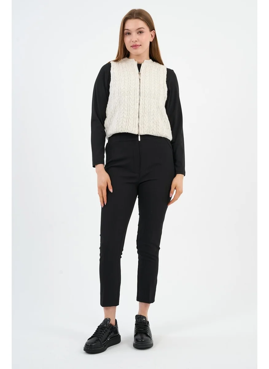 الكسندر جاردي Zippered Lined Women's Knitwear Vest (A92446-S)