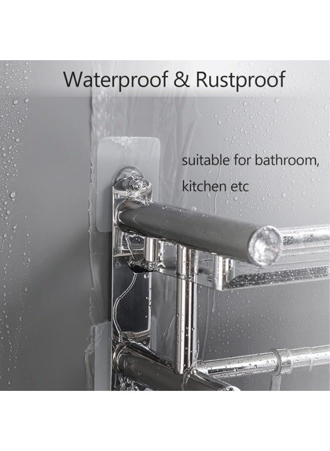 Adhesive Hooks for Hanging Heavy Duty Wall Hooks Self Adhesive Towel Coat Hooks Waterproof Transparent Hook for Bathroom Shower Kitchen Keys Door Outdoor Home Improvement Utility Hook 13 Pack - Image 5