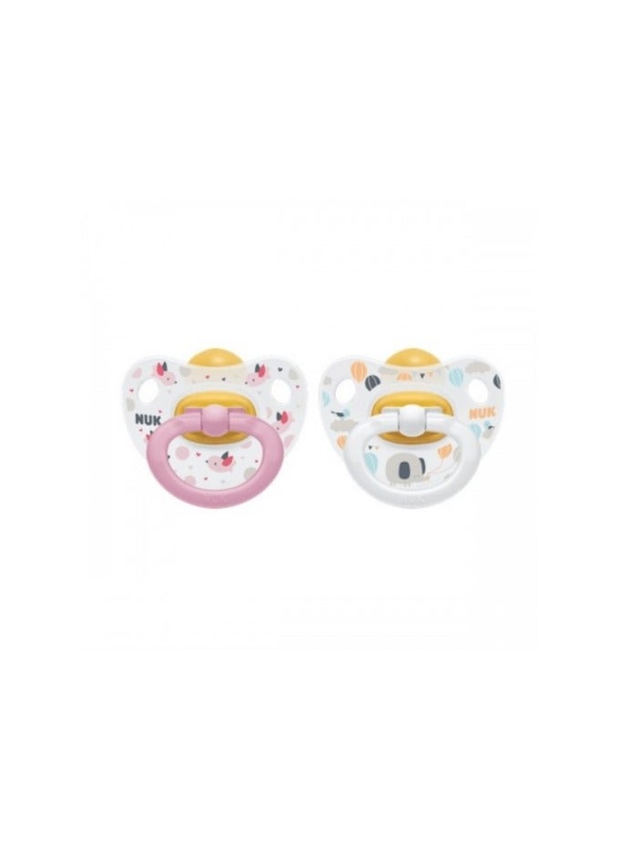 Nuk Classic Happy Kids Soother Latex Bpa Free Assorted Color 2units - Image 1