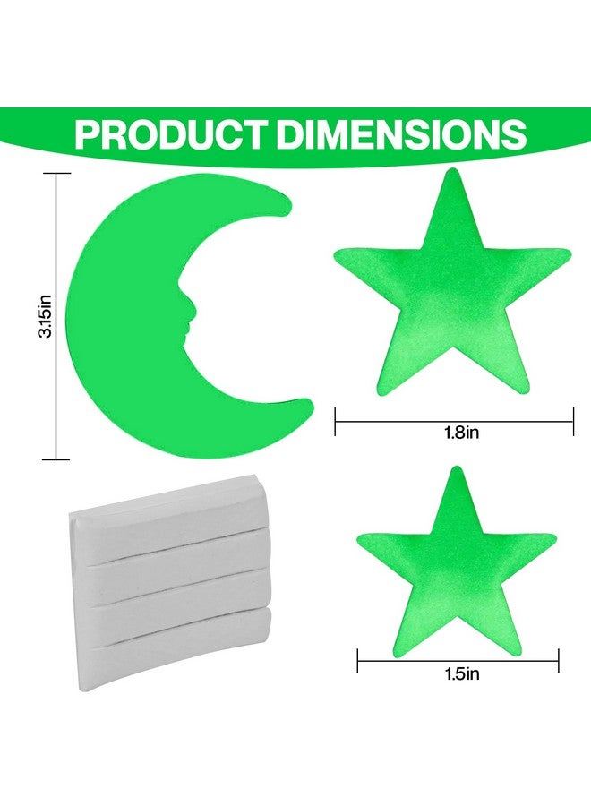 OIG Brands 100 Pcs Ultra Brighter 3D Glow in The Dark Stars for Ceiling & Walls I Glow Stars for Ceiling with Moon I Glow in The Dark Decorations for Bedroom W/Constellation Map & Reusable Putty I Star Stickers  - Image 4
