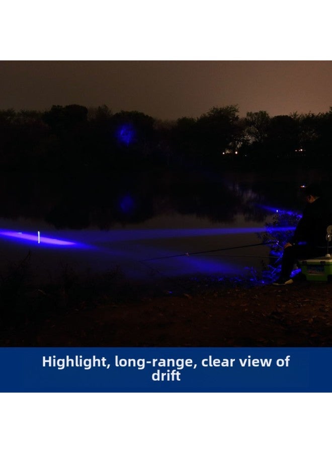 Four Light Source Fishing Lamp Night Fishing Lamp Blue Light Flashlight Strong Bright High Power Wild Fishing Night Light Wholesale-Product Specifications:Fishing Light + Data Cable - Standby 20h (white + Blue - Dual Light Version) - Image 5
