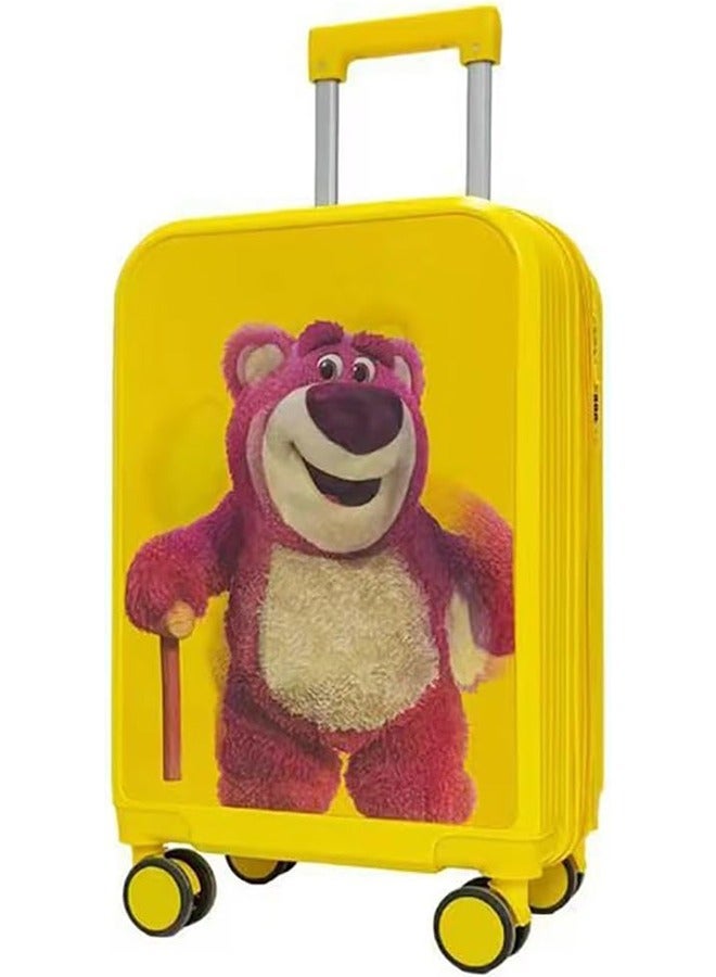JCB CHIC Kids Luggage, 20" Carry on Suitcase with Universal wheels and 3D Transform Pattern Sticker , Travel Luggage, Lightweight Carry On Luggage, Trolley Luggage for Children Toddlers - Image 1