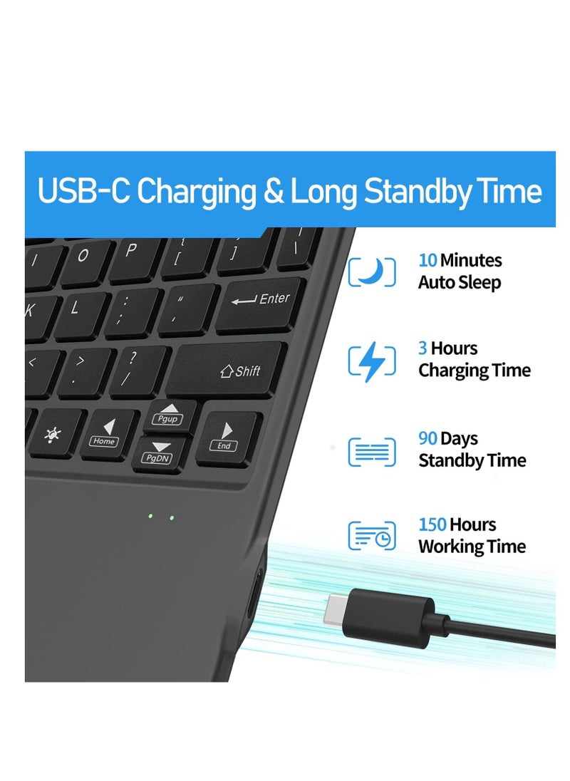 Generic - Type Cover for Microsoft Surface Go 4/Surface Go  3/Surface Go 2/Surface Go, Ultra-Slim Portable Bluetooth Wireless Surface Go Keyboard with Backlight, Rechargeable & Long Standby Time - Image 1