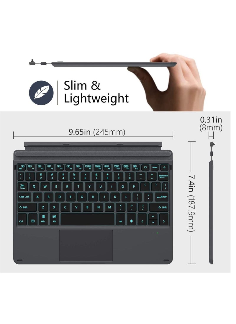 Generic - Type Cover for Microsoft Surface Go 4/Surface Go  3/Surface Go 2/Surface Go, Ultra-Slim Portable Bluetooth Wireless Surface Go Keyboard with Backlight, Rechargeable & Long Standby Time - Image 1