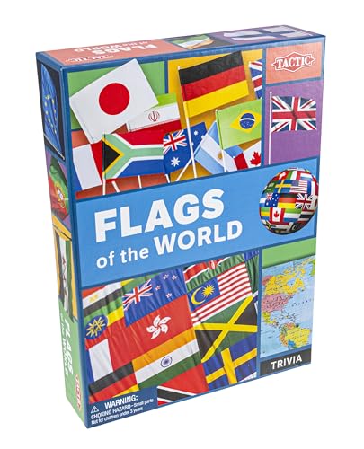 Tactic Flags of The World Family Card Game Educational Fun Play Learn About Flags Nations Geography - Image 1