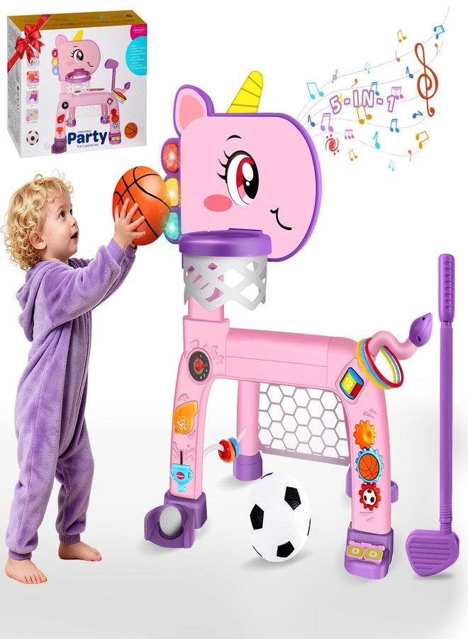 Cretargio Toddler Basketball Hoop & Soccer Goal: Toys for 1 2 3 Year Old Boys Girls Kids Sports Activity with Light Sound Music Montessori Toys for Baby 12-18 Months | Birthday Gifts for Ages 1-3 - Image 1