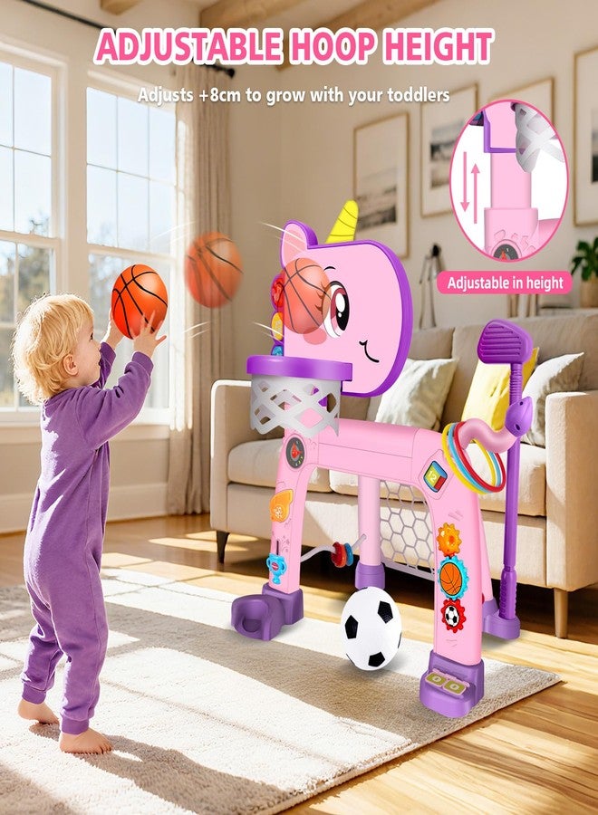 Cretargio Toddler Basketball Hoop & Soccer Goal: Toys for 1 2 3 Year Old Boys Girls Kids Sports Activity with Light Sound Music Montessori Toys for Baby 12-18 Months | Birthday Gifts for Ages 1-3 - Image 4