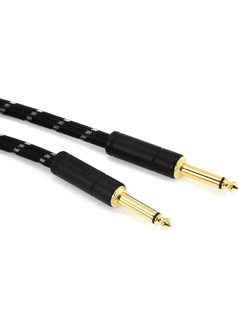 FENDER Fender Deluxe Series Instrument Cable Guitar Cable Guitar Accessories StraightStraight Black Tweed 5ft 