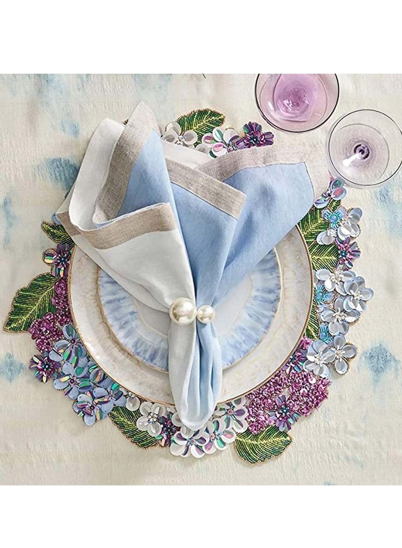 KASTWAVE 12 Pearl Napkin Ring, Napkin Buckle, Easter Napkin Buckle Holder, Used For Family Gathering, Dinner, Wedding Decoration, Napkin Ring, Thanksgiving (Golden) - Image 5