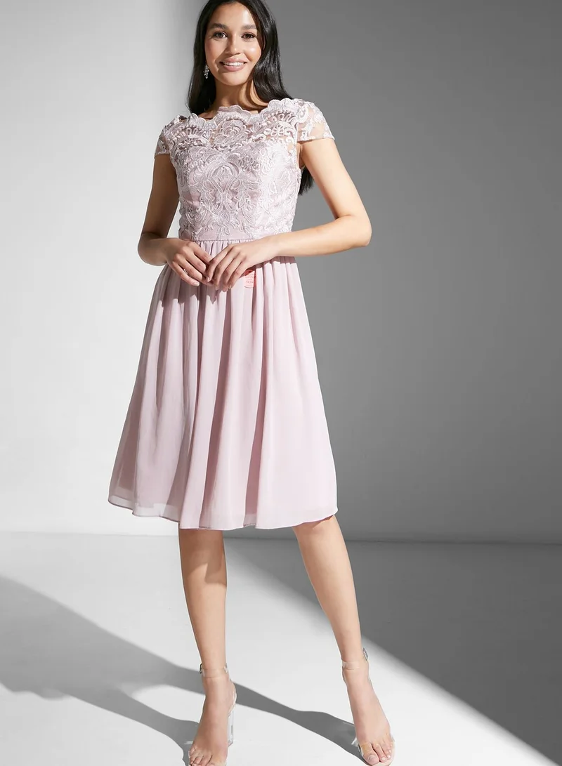 Chi-Chi London Lace Detail Dress